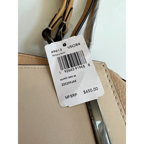 Coach Dreamer 36 In Colorblock With Whipstitch Ivory Multi/Pewter 69613 NWT - Picture 10 of 12